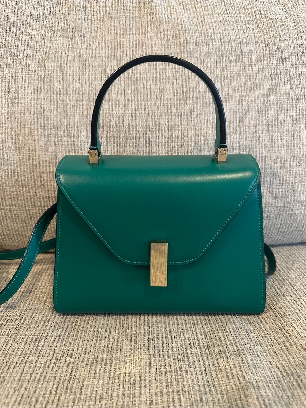 Valextra Iside Palmellato Mini - Emerald Green